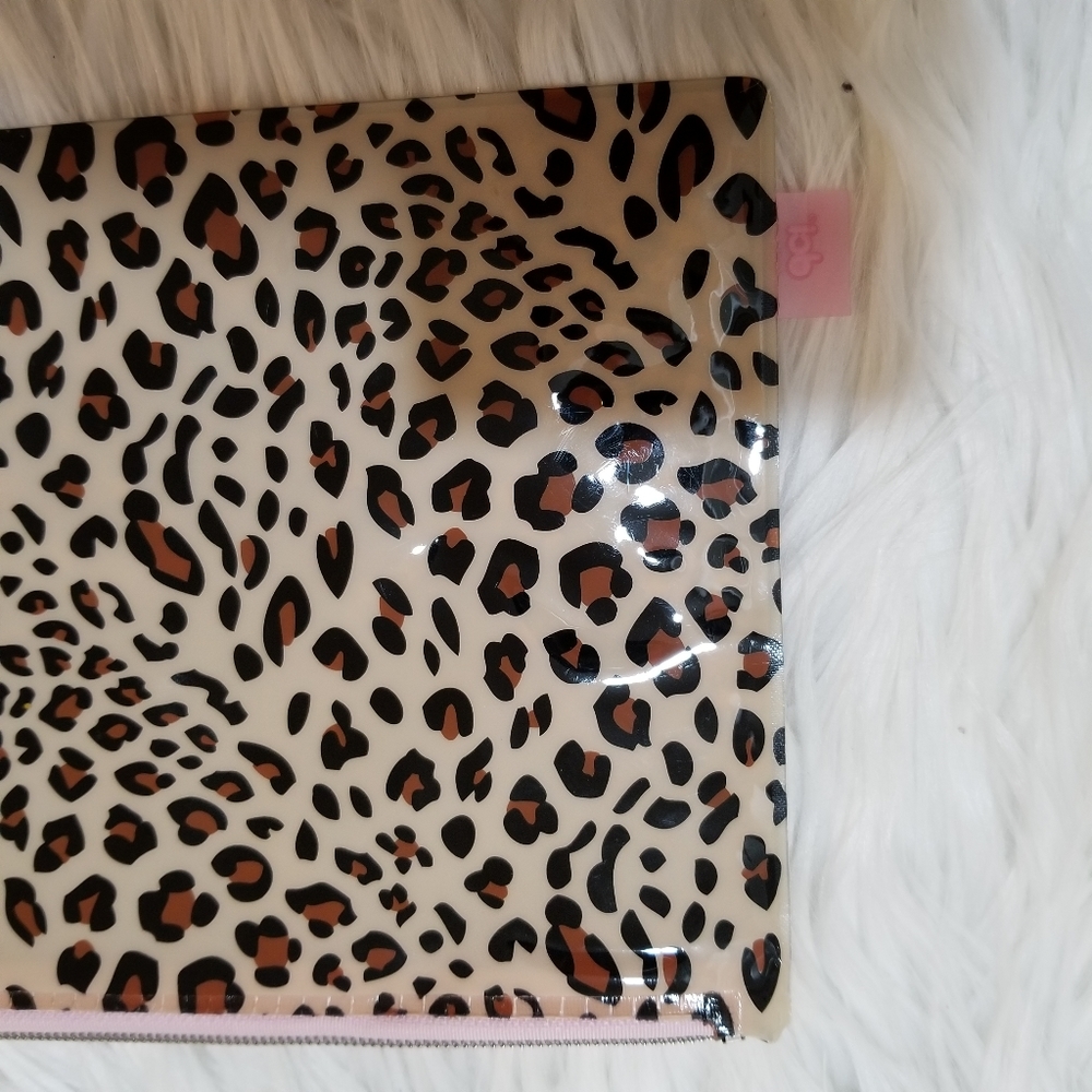 DCI Animal prints Cosmetic And Makeup Bag with Floating Gold Glitters New! - Picture 6 of 11